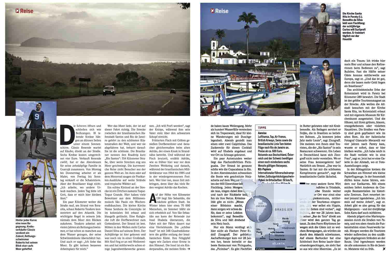 STERN Magazine,  Rio santos Road essay.